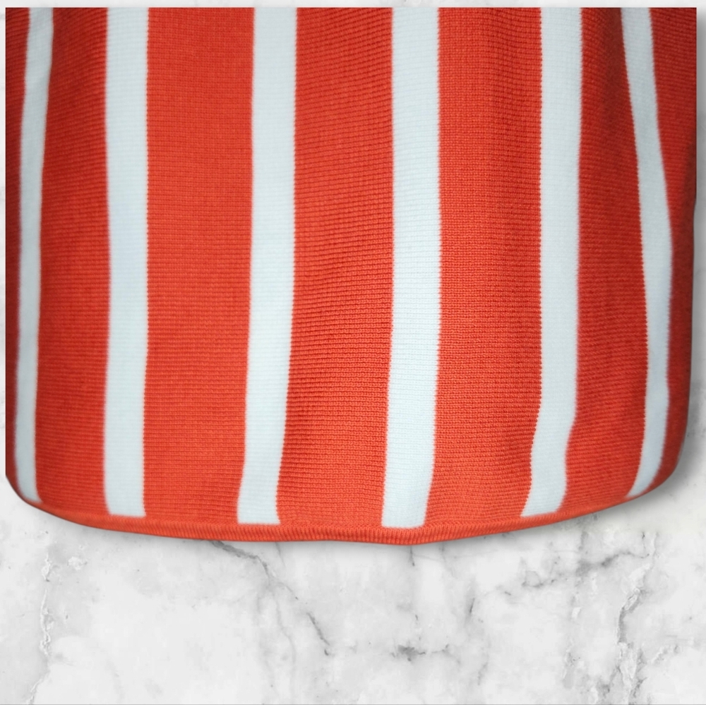 QED LONDON Orange & White Striped Sweater - Small - Picture 5 of 6